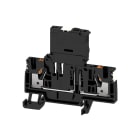 WEIDMULLER - Morsetto componibile portafusibile PUSH IN nero 4 mm² 6.3 A 36 V Numero di collegamenti: 2 Numero di piani: 1 TS 35 V-0 Wemid G-Si 5 x 20 AFS 4 2C 10-36V DL BK.