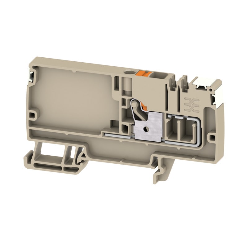 WEIDMULLER - Morsetto ripartitore di potenziale PUSH IN Beige scuro 6 mm² 41 A 500 V Numero di collegamenti: 1 Numero di piani: 1 TS 35 V-0 Wemid AAP11 6 LO DL OR.