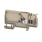WEIDMULLER - Morsetto ripartitore di potenziale PUSH IN Beige scuro 6 mm² 41 A 500 V Numero di collegamenti: 1 Numero di piani: 1 TS 35 V-0 Wemid AAP11 6 LO DL BL.