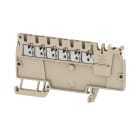 WEIDMULLER - Morsetto ripartitore di potenziale, PUSH IN, Beige scuro, 1.5 mm², 17.5 A, 500 V, Numero di collegamenti: 6, Numero di piani: 1, TS 35, V-0, Wemid AAP11 1.5 LI DL OR.