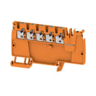 WEIDMULLER - Morsetto ripartitore di potenziale PUSH IN blu 2.5 mm² 24 A 800 V Numero di collegamenti 5 Numero di piani 1 TS 35 V-0 Wemid AAP12 2.5 LI DL BL/OR.