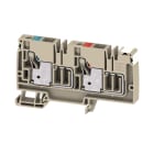 WEIDMULLER - Morsetto ripartitore di potenziale PUSH IN Beige scuro 500 V Numero di piani 1 TS 35 V-0 Wemid AAP14 10 LO-LO DL.