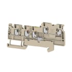 WEIDMULLER - Morsetto componibile per sensori e attuatori, PUSH IN, Beige scuro, 1.5 mm², 13.5 A, 250 V, Numero di collegamenti: 5, Numero di piani: 2, TS 35, V-0, AIO22 1.5 SI-PE DL.