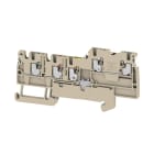 WEIDMULLER - Morsetto componibile per sensori e attuatori, PUSH IN, Beige scuro, 1.5 mm², 13.5 A, 250 V, Numero di collegamenti: 5, Numero di piani: 2, TS 35, V-0, AIO22 1.5 SI-PE DL.