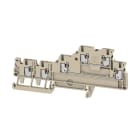 WEIDMULLER - Morsetto componibile per sensori e attuatori, PUSH IN, Beige scuro, 1.5 mm², 13.5 A, 250 V, Numero di collegamenti: 6, Numero di piani: 3, TS 35, V-0, AIO23 1.5 2SI DL.