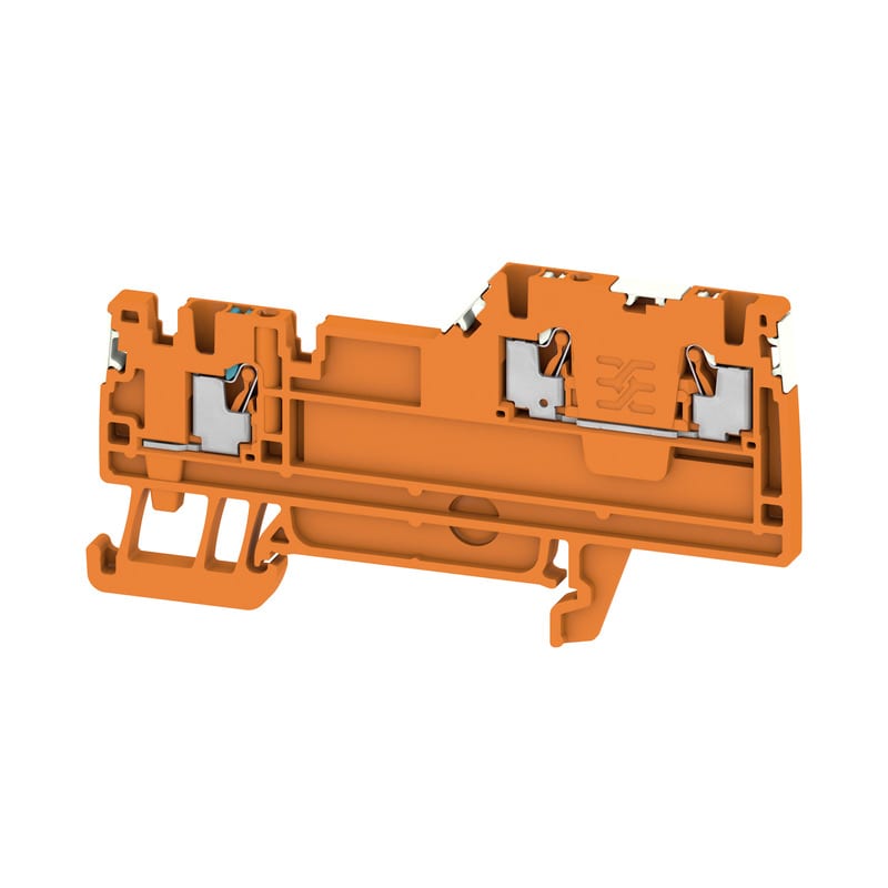 WEIDMULLER - Morsetto componibile per sensori e attuatori PUSH IN arancione 1.5 mm² 13.5 A 250 V Numero di collegamenti: 3 Numero di piani: 2 TS 35 V-0 W AIO21 1.5 SO DL OR.