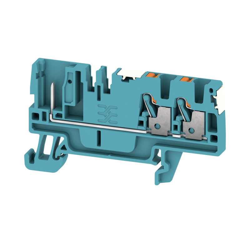 WEIDMULLER - Morsetto innestabile blu 2.5mm² 3 collegamenti 1 piano V-0 Wemid APGTB 2.5 FT 3C/1 DL BL.