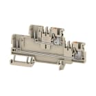 WEIDMULLER - Morsetto innestabile Beige scuro 2.5mm² 4 collegamenti 2 piani V-0 Wemid APGTB 2.5 2T 4C/2 DL.