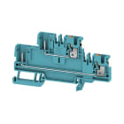 WEIDMULLER - Morsetto blu 2.5 mm², 4 collegamenti, 2 piani, V-0, Wemid APGTB 2.5 2T 4C/2 DL BL.