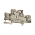 WEIDMULLER - Morsetto innestabile Beige scuro 2.5mm² 4 collegamenti 2 piani V-0 Wemid APGTB 2.5 2T VL 4C/2 DL.