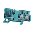 WEIDMULLER - Morsetto blu innestabile 4,4 mm², 3 collegamenti, 1 piano, V-0, Wemid APGTB 4 FT 3C/1 DL BL.