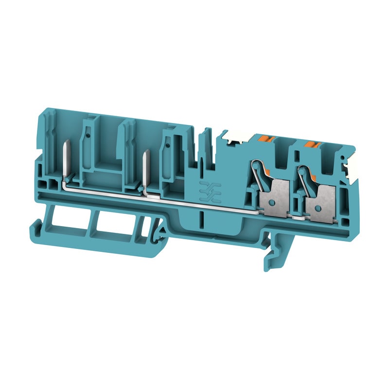 WEIDMULLER - Morsetto blu 4,4 mm², 4 collegamenti, 1 piano, V-0, Wemid APGTB 4 FT 4C/2 DL BL.