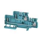 WEIDMULLER - Morsetto blu 4,4 mm², 4 collegamenti, 2 piani, V-0, Wemid APGTB 4 2T 4C/2 DL BL.