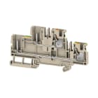 WEIDMULLER - Morsetto innestabile Beige scuro 4 4 mm² Numero di collegamenti 4 Numero di piani 2 V-0 Wemid APGTB 4 2T FT-PE 4C/2 DL.