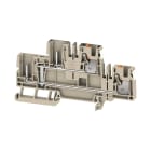 WEIDMULLER - Morsetto innestabile Beige scuro 4 4 mm² Numero di collegamenti 4 Numero di piani 2 V-0 Wemid APGTB 4 2T VL 4C/2 DL.