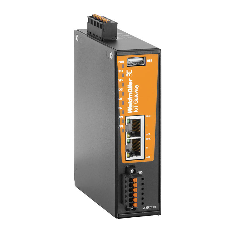 WEIDMULLER - Gateway IoT cablato, Fast Ethernet, IP20, -20 °C...60 °C IOT-GW30.