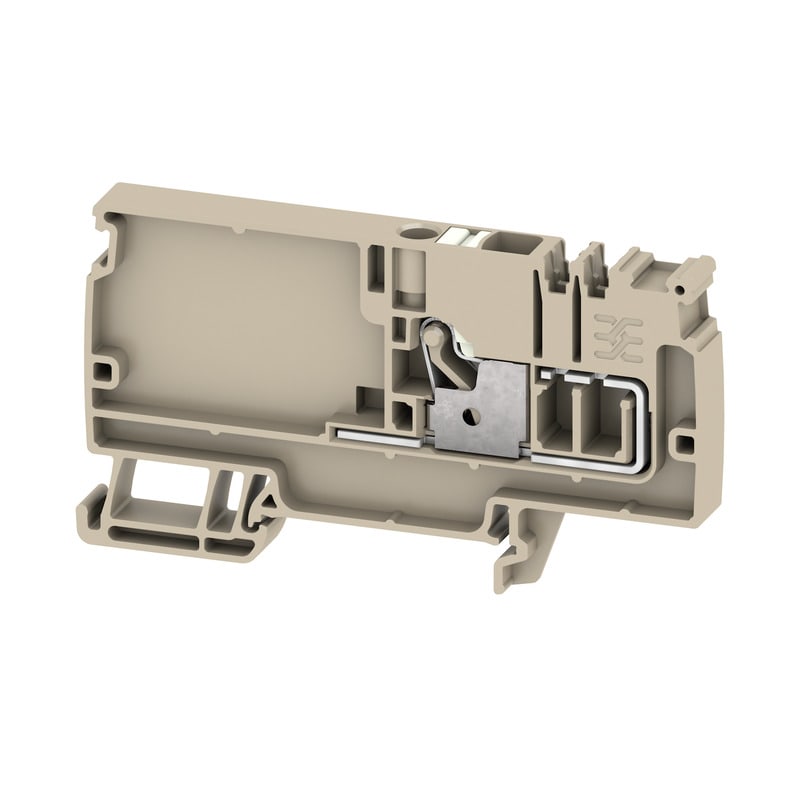 WEIDMULLER - Morsetto ripartitore di potenziale PUSH IN beige scuro 6 mm² 41 A 500 V Numero di collegamenti 1 Numero di piani 1 V-0 Wemid AAP11 6 LO WT.
