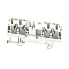 WEIDMULLER - Morsetto PE PUSH IN bianco 2.5 mm² 800 V Numero di collegamenti 4 Numero di piani 1 TS 35 V-0 Wemid A4C 2.5 FE WT.
