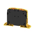 WEIDMULLER - Morsettiera passante PUSH IN nero/giallo 95 mm² 232 A 1000 V Numero di piani: 1 Piastra di montaggio V-0 Wemid 130 °C A2C 95/120 FE-DM.