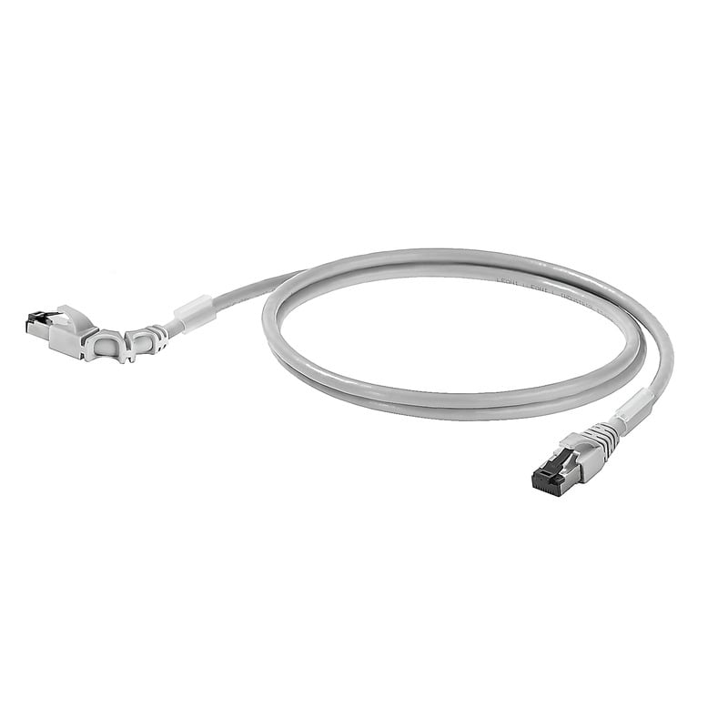 WEIDMULLER - Cavo patch Ethernet RJ45 IP20 angolato 90° destra, 8 poli, lunghezza 20m IE-C6FP8LD0200M40R40-D.