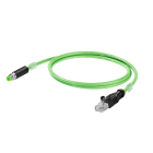 WEIDMULLER - Cavo PROFINET preconfezionato, Codificato D M8 pin diritto IP67 RJ45 IP20, Numero di poli: 4, Lunghezza: 3 m IE-C5DD4UG0030DCSU20-E.