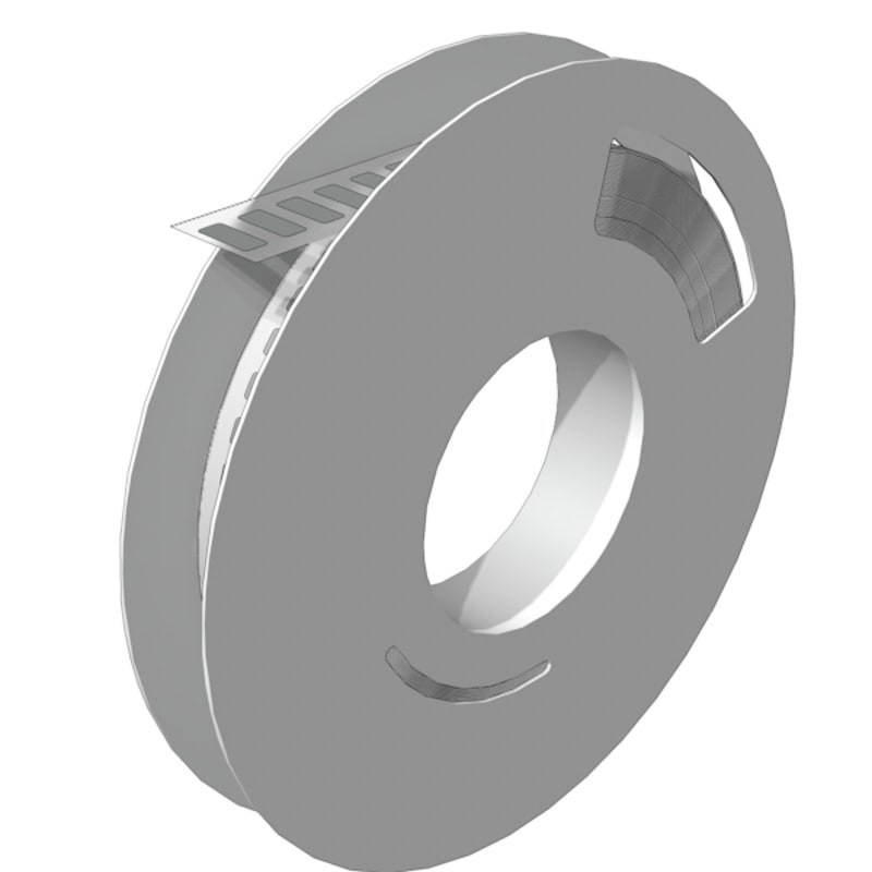 WEIDMULLER - Siglatura dispositivi, Larghezza: 15 mm, Caratteri stampati: senza, poliestere, argento, Campo delle temperature di impiego: -40...150 °C ESG-LP 6/15 MM SI