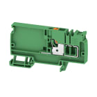 WEIDMULLER - Morsetto ripartitore di potenziale PUSH IN verde 6 mm² 41 A 500 V Numero di collegamenti: 1 Numero di piani: 1 TS 35 V-0 Wemid AAP11 6 LO GN/OR.