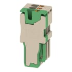WEIDMULLER - Connettore PUSH IN, Beige scuro, verde, 1.5 mm², 17.5 A, 500 V, Numero di collegamenti: 3, V-0, Wemid, Numero di poli: 3, Larghezza: 10.5 APG 1.5/3-2BG-GN.
