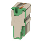 WEIDMULLER - Connettore PUSH IN, Beige scuro, verde, 1.5 mm², 17.5 A, 500 V, Numero di collegamenti: 5, V-0, Wemid, Numero di poli: 5, Larghezza: 17.5 APG 1.5/5-4BG-GN.