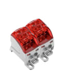 WEIDMULLER - Morsetto ripartitore di potenziale, Collegamento a vite, rosso, 164 A, 1000 V, Numero di piani: 1, Piastra di montaggio, TS 35, V-0, Wemid WPD 204 2X25/4X16+6X10 2XRD.