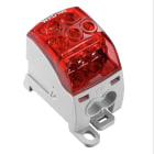 WEIDMULLER - Morsetto ripartitore di potenziale, Collegamento a vite, rosso, 214 A, 1000 V, Numero di piani: 1, Piastra di montaggio, TS 35, V-0, Wemid WPD 105 1X35+1X16/2X25+3X16 RD.