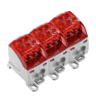WEIDMULLER - Morsetto ripartitore di potenziale, Collegamento a vite, rosso, 214 A, 1000 V, Numero di piani: 1, Piastra di montaggio, TS 35, V-0, Wemid WPD 305 3X35/6X25+9X16 3XRD.