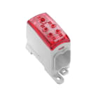 WEIDMULLER - Morsetto ripartitore di potenziale, collegamento a vite, rosso, 95 mm², 232 A, 1000 V, numero di collegamenti: 5, numero di piani: 1, TS 35, piastra d' e WPD 111 1X95/4X35 RD.