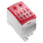 WEIDMULLER - Morsetto ripartitore di potenziale, Collegamento a vite, rosso, 185 mm², 353 A, 1000 V, Numero di collegamenti: 10, Numero di piani: 1, TS 35, Piastra WPD 113 1X185+1X150/8X35 RD.