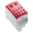 WEIDMULLER - Morsetto ripartitore di potenziale, Collegamento a vite, rosso, 185 mm², 353 A, 1000 V, Numero di collegamenti: 10, Numero di piani: 1, TS 35, Piastra WPD 113 1X185+1X150/8X35 RD.