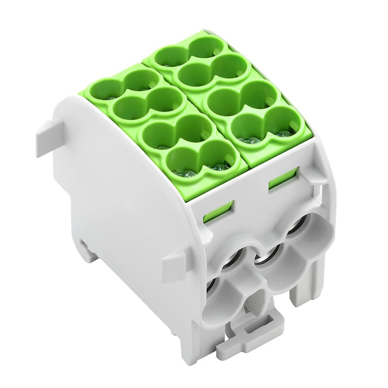 WEIDMULLER - Morsetto ripartitore di potenziale, collegamento a vite, grigio chiaro, 152 A, 1000 V, numero di piani: 1, V-0, Wemid WPD 201 4X25/4X16 GN.