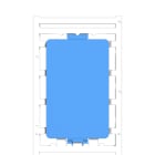 WEIDMULLER - Siglatura dispositivi, Larghezza 85mm, Caratteri stampati Neutro poliammide 66 blu, Campo temperature impiego -40...100°C - CC-DT 85/54 MC NE BL.