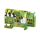 WEIDMULLER - Morsetto d'alimentazione PUSH IN Verde/giallo 10 mm² 800 V Numero di collegamenti: 1 Numero di piani: 1 V-0 Wemid AAP12 10/4X2.5 PE-LI DL.