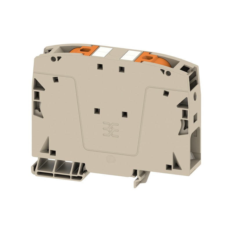 WEIDMULLER - Morsettiera passante PUSH IN Beige scuro 50 mm² 150 A 1000 V Numero di collegamenti: 2 Numero di piani: 1 TS 35 V-0 Wemid 130 °C A2C 50/70 DL.