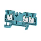 WEIDMULLER - Morsettiera passante SNAP IN blu 2.5 mm² 24 A 800 V Numero di collegamenti: 3 Numero di piani: 1 TS 35 V-0 Wemid 130 °C S3C 2.5 BL