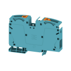 WEIDMULLER - Morsettiera passante PUSH IN blu 35 mm² 125 A 1000 V Numero di collegamenti: 2 Numero di piani: 1 TS 35 V-0 Wemid 130 °C A2C 35 DL BL.
