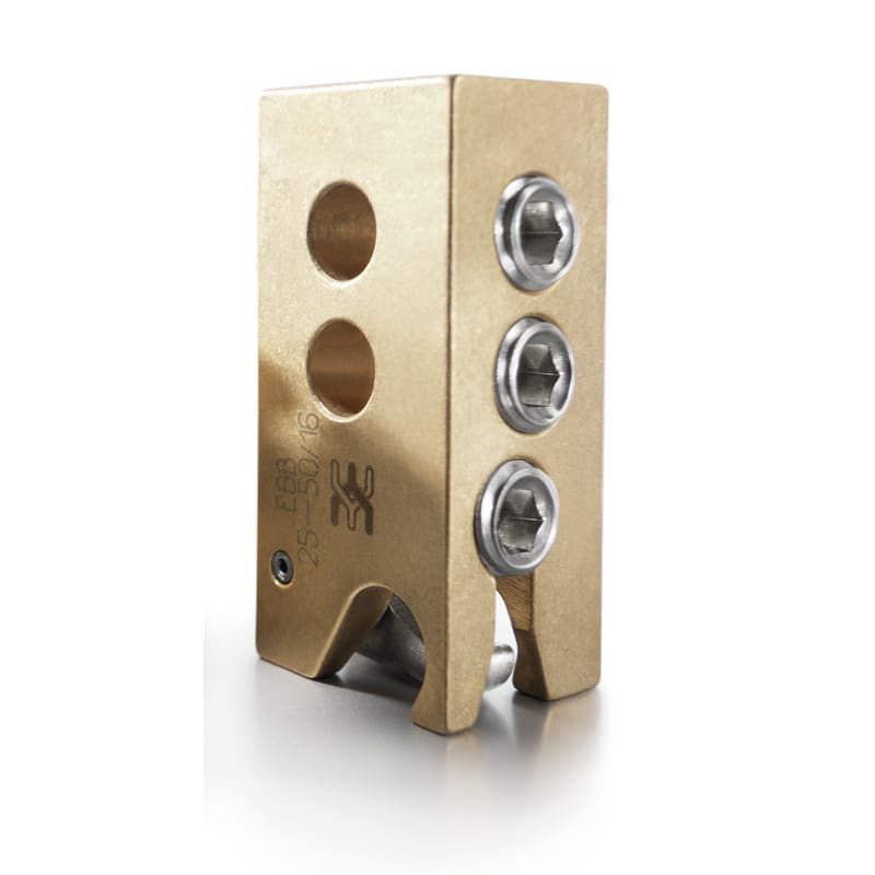 WEIDMULLER - Morsetto ripartitore di potenziale, Collegamento a vite, Ottone, 3 collegamenti, 1 piano, EBB 25-50/16 AM.