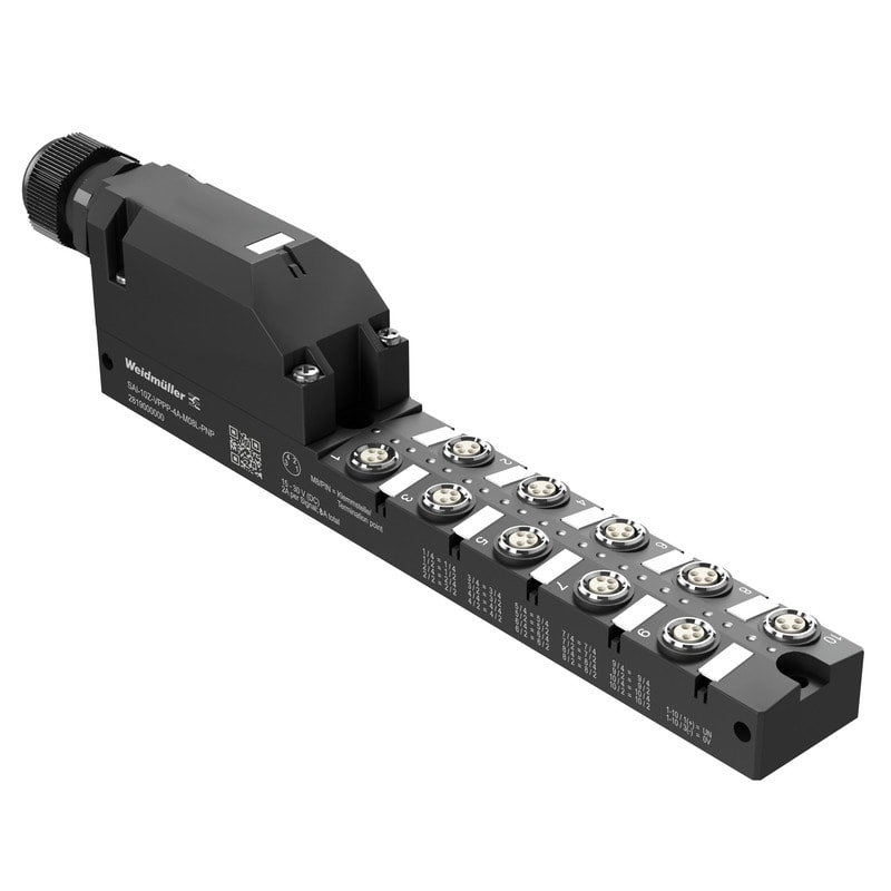 WEIDMULLER - Ripartitore passivo sensore-attuatore (senza cavo), Modulo completo, a calotta, 10 prese di contatto, 4 poli, M8 SAI-10Z-VPPP-4A-M08L-PNP.
