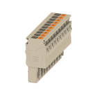 WEIDMULLER - Connettore PUSH IN beige 6 mm² 30 A 500 V Numero di collegamenti 10 V-0 Wemid Numero di poli 10 Larghezza 81 mm Posizione ver APG 6/10.