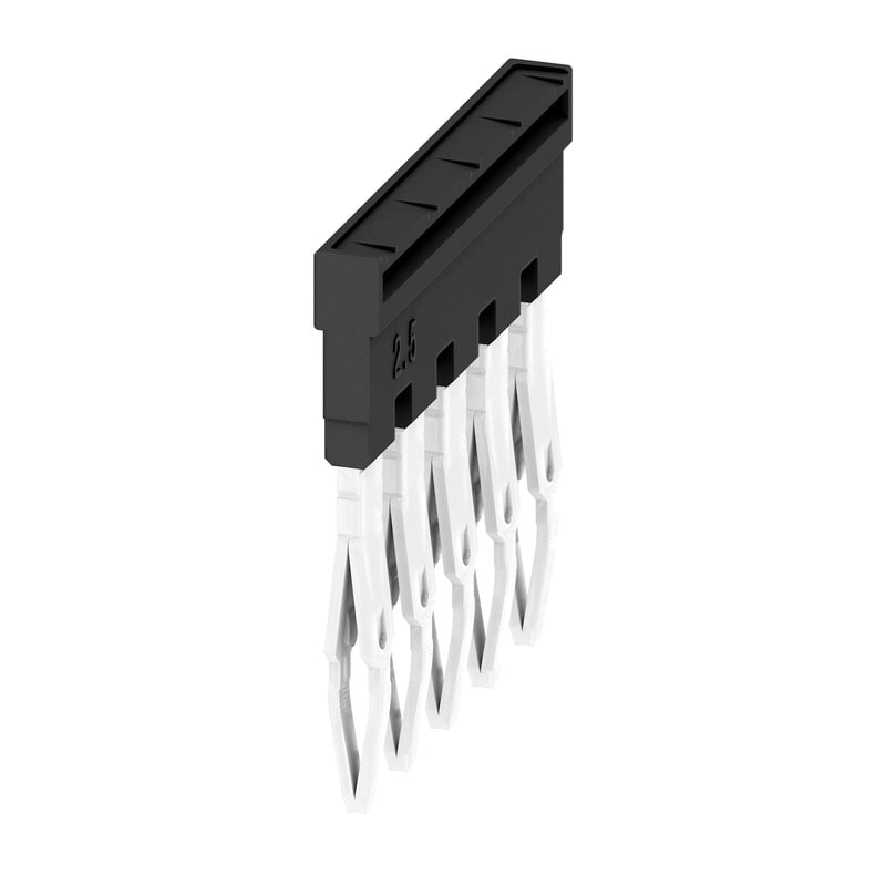 WEIDMULLER - Morsetto innestato nero 24A 5 poli passo 5.10mm isolato larghezza 23.2mm ZQV 2.5N/5 BK.