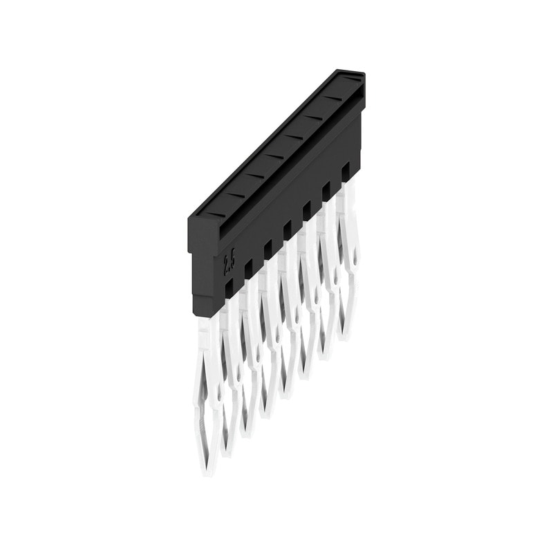 WEIDMULLER - Morsetto innestato nero 24A 8 poli passo 5.10mm isolato larghezza 38.5mm ZQV 2.5N/8 BK.