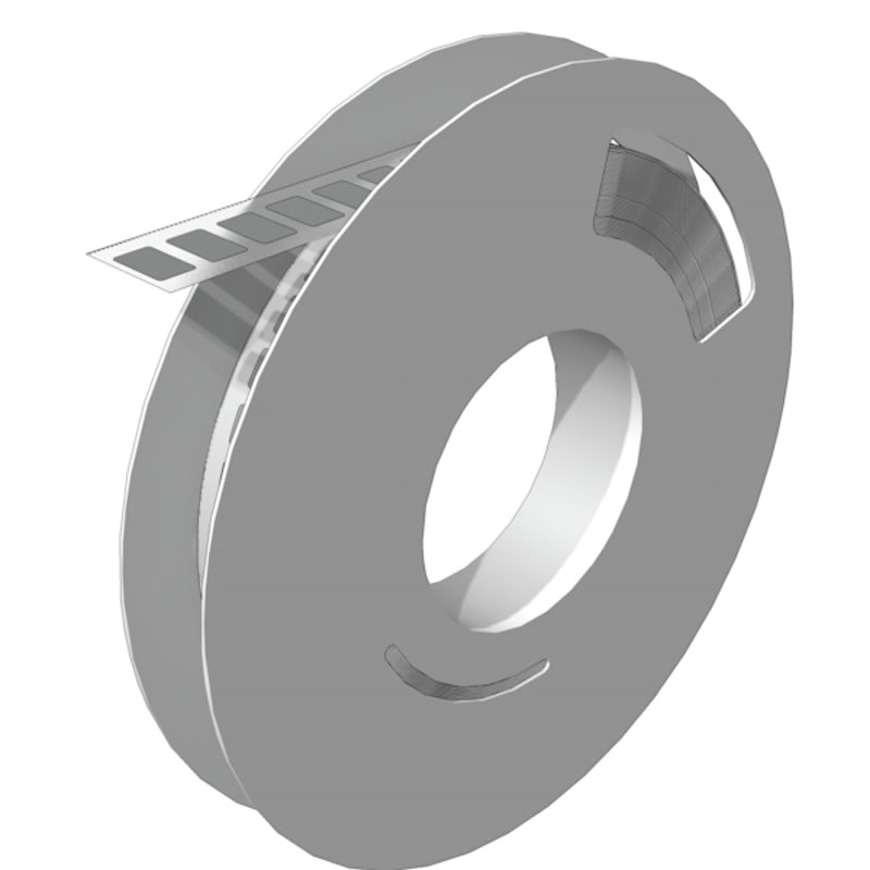 WEIDMULLER - Siglatura dispositivi in poliammide argento, larghezza 15 mm, caratteri stampati: senza - ESG-LP 9/15 MM SI.