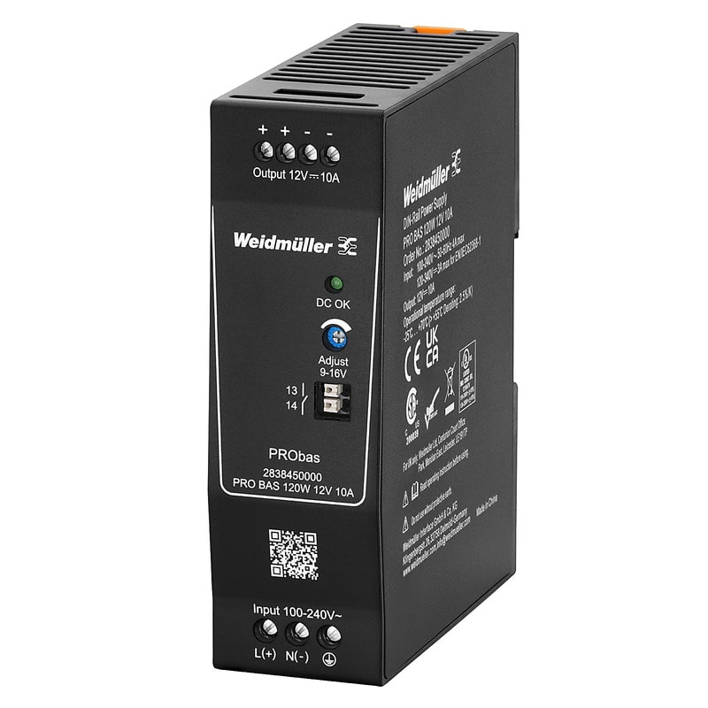 WEIDMULLER - Alimentatore switching PRO BAS 120W 12V 10A @ 55°C.