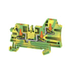 WEIDMULLER - Morsetto PE PUSH IN Verde/giallo 2.5 mm² 800 V Numero di collegamenti: 3 Numero di piani: 1 TS 35 V-0 Wemid AL3C 2.5 PE
