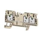 WEIDMULLER - Morsettiera passante SNAP IN Beige scuro 2.5 mm² 24 A 800 V Numero di collegamenti: 3 Numero di piani: 1 TS 35 V-0 Wemid 130 °C S3C 2.5 DL